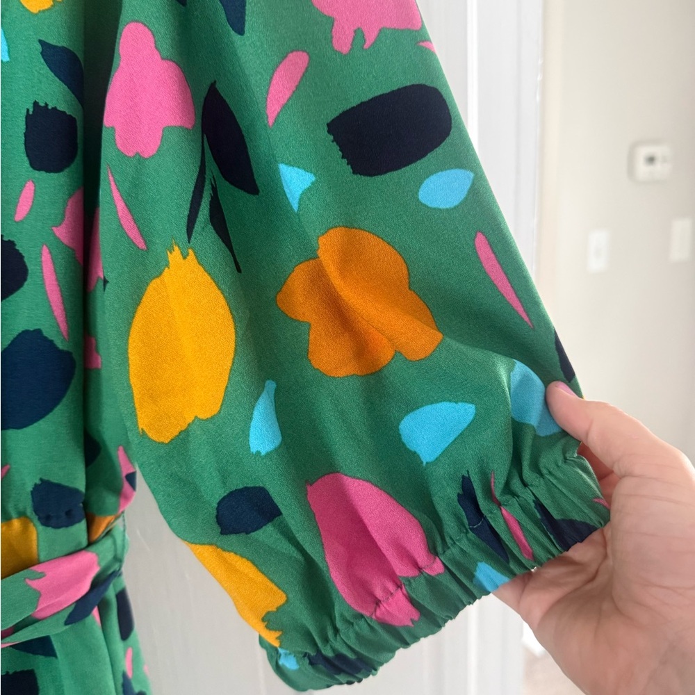 Halogen Green Dress In Lemon Pattern - Picture 5 of 7
